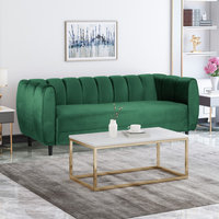 Yuma Modern Velvet 3 Seater Sofa - Midcentury - Sofas - By Gdfstudio ... intended for Yuma Modern Velvet 3 Seater Sofa, Black/Dark Brown