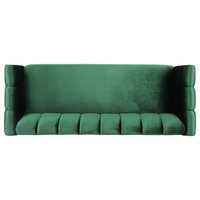 Yuma Modern Velvet 3 Seater Sofa - Midcentury - Sofas - By Gdfstudio ... with Discover the Comfort and Style of the Yuma Modern Velvet Sofa