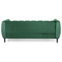 Yuma Modern Velvet 3 Seater Sofa - Midcentury - Sofas - By Gdfstudio ... within Yuma Modern Velvet 3 Seater Sofa, Black/Dark Brown