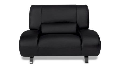 Zuri Furniture Modern Aspen Black Microfiber Leather Chair | Chair ... with Modern Aspen Black Microfiber Leather Sofa