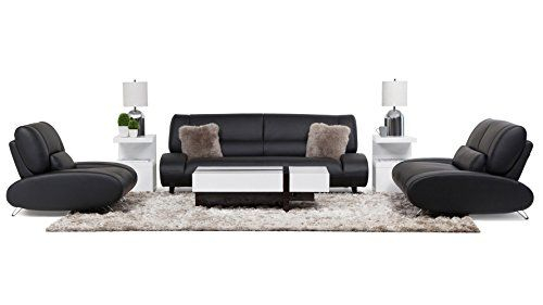Zuri Modern Aspen Black Microfiber Leather Sofa Set With Loveseat And ... with Insights into the Craftsmanship of the Modern Aspen Black Microfiber Leather Sofa