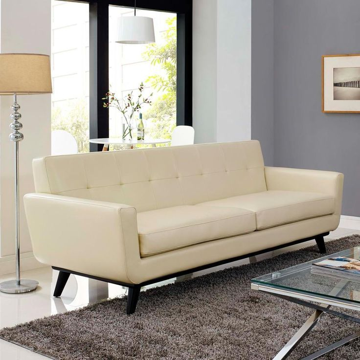$1,047.00 Modway Engage Bonded Leather Sofa Gently Sloping Curves And ... with Design Trends Shaping the Future of Tan Leather Furniture