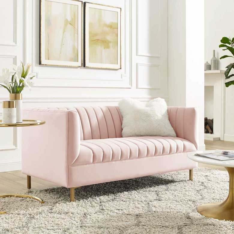 12 Pink Velvet Sofas For A Chic Living Room | 10 Stunning Homes within Expert Insights on Maintaining and Caring for Pink Velvet Upholstery