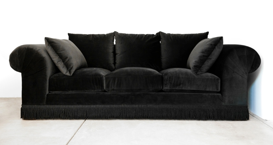 2025 Latest Black Velvet Sofas: Elegance, Durability, And How To Choose ... with Ravish Velvet Upholstered Chair, Black, Sofa