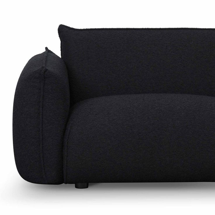 3 Seater Sofa - Black Boucle In 2024 | Black Sofa, 3 Seater Sofa ... with regard to Maximizing space efficiency with 3-seater modular sofa configurations