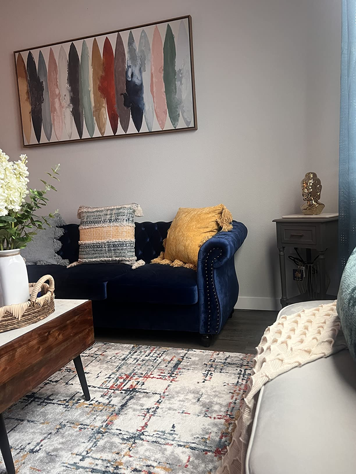 $54/Mo - Finance Vita Chesterfield Tufted Jewel Toned Velvet Sofa With ... with regard to Gdf Studio Vita Chesterfield Tufted Jewel Toned Velvet Sofa With Scroll Arms, Navy Blue