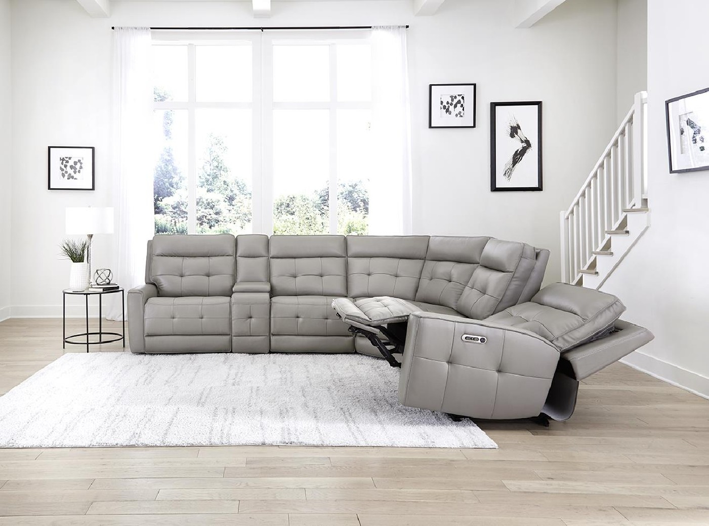 6Pc Canterbury-Pewter Zero Gravity Modular Power Reclining Sectional By ... with Parker Living Canterbury Acorn Power Reclining Zero Gravity Sofa, Pewter
