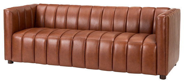 83" Genuine Leather Sofa - Contemporary - Sofas - By Karat Home | Houzz in Exploring the Durability and Comfort of Full-Sized Sofas
