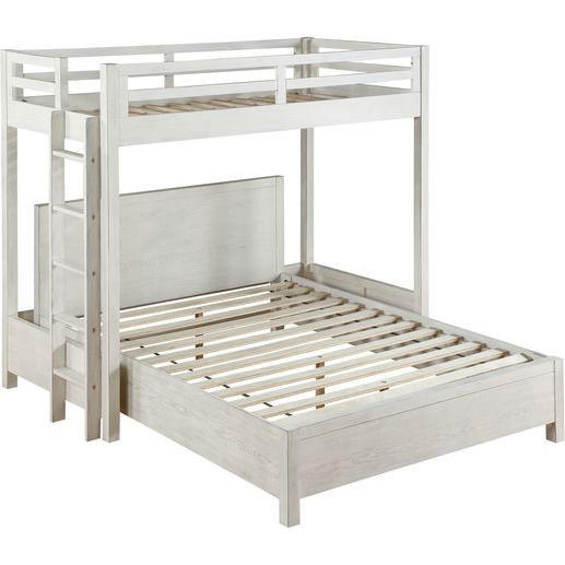 Acme Bd00615Q Celerina Queen Bed In Weathered White Finish intended for Acme Cedro T/T Bunk Bed, Weathered White Finish