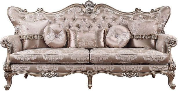 Acme Jayceon Sofa With 5 Pillows | 1Stopbedrooms In 2025 | Living Room ... regarding Jayceon Sofa With 5 Pillows, Fabric And Champagne