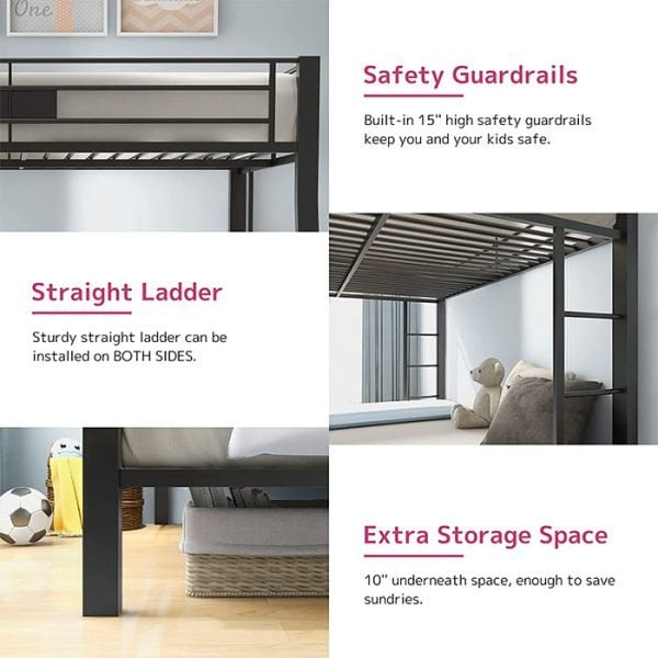 Acme Limbra Full Over Queen Bunk Bed - Cabinet Murphy Beds within Safety Features in Modern Bunk Bed Designs with Ladder Access