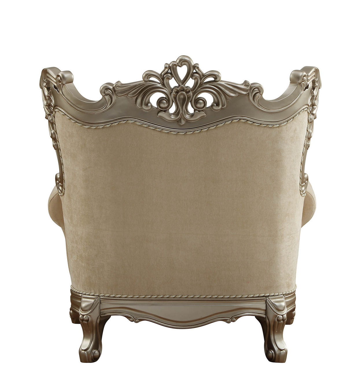 Acme Ranita Chair With 2 Pillows, Fabric And Champagne - Victorian ... pertaining to A Deep Dive into the ACME Ranita Sofa With 7 Pillows and Fabric Construction