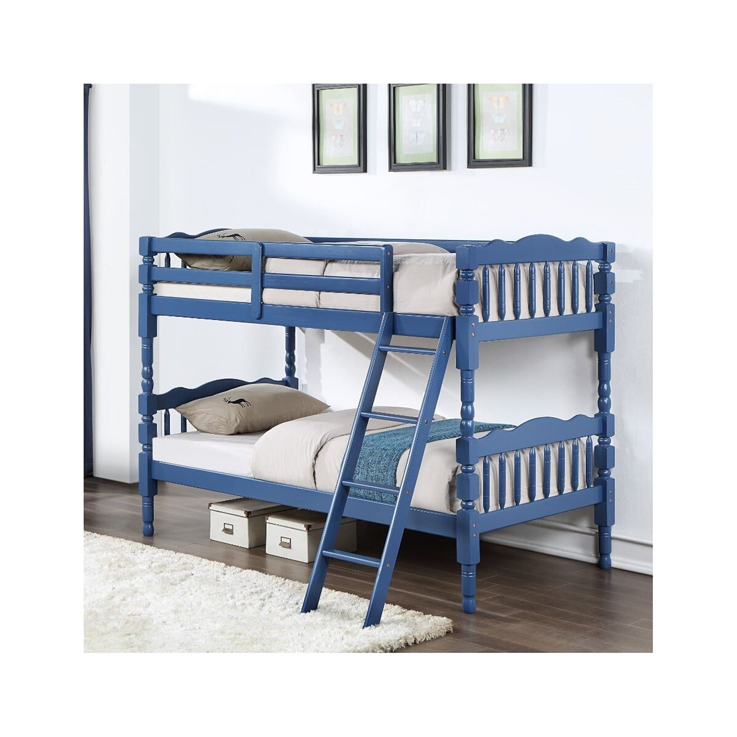 Acme T/T Bunk Bed - Rail/ Ladder - Walmart.com intended for The craftsmanship behind ACME Cedro T/T bunk bed with weathered white finish