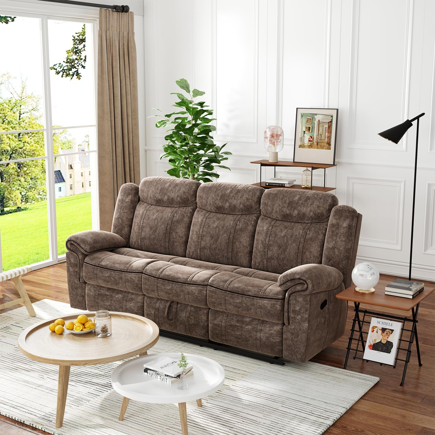Acme Zubaida Reclining Sofa With Usb Dock, 2-Tone Chocolate Velvet with Creating Comfortable Conversations Through Thoughtful Furniture Selection