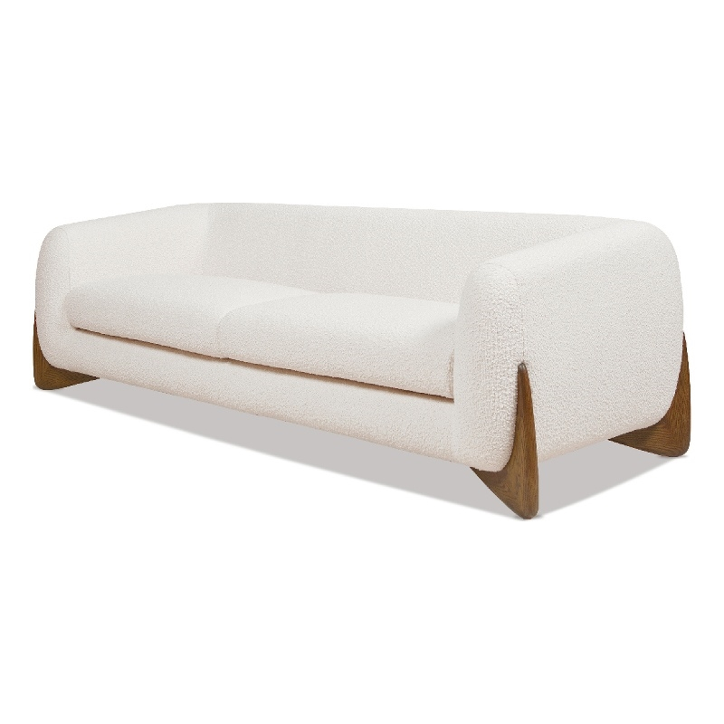 Alpine 90" Sherpa Sofa Ivory White Boucle | Bush Furniture Collection throughout Alpine 90" Sherpa Sofa Ivory White Boucle