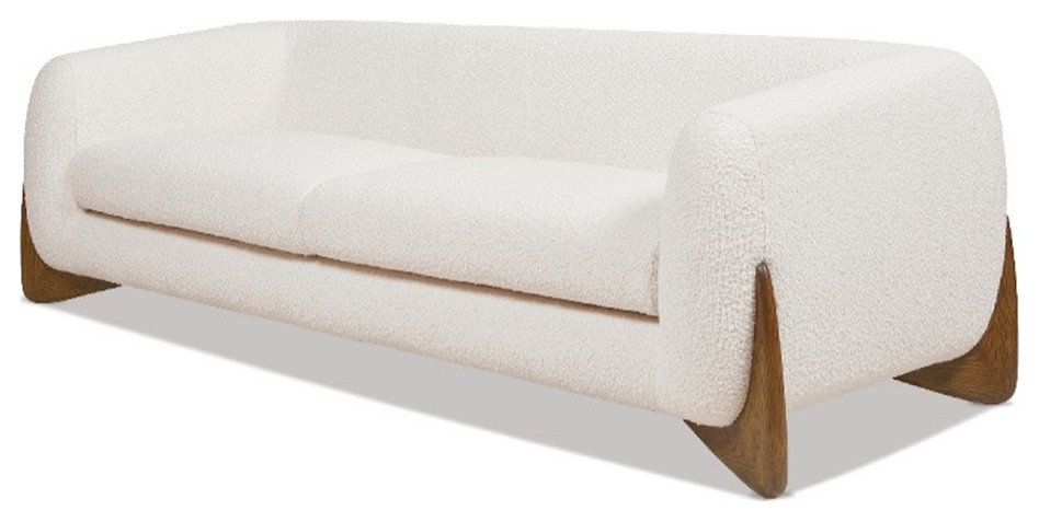 Alpine 90" Sherpa Sofa Ivory White Boucle - Midcentury - Sofas - By ... with Alpine 90" Sherpa Sofa Ivory White Boucle
