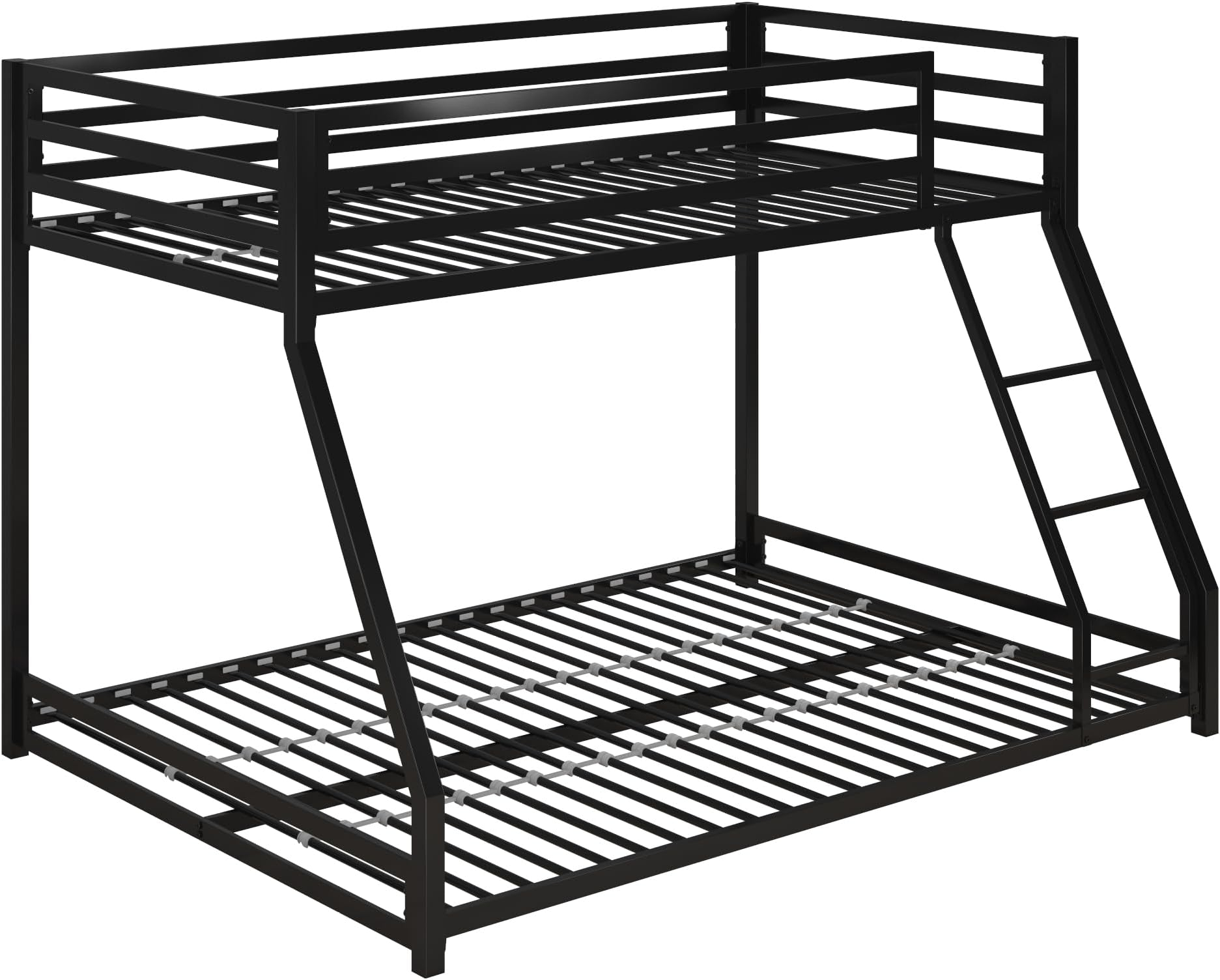 Amazon.com: Limbra Full Over Queen Metal Bunk Bed In Black : Home & Kitchen within Acme Limbra Metal Frame Full Xl Over Queen Bunk Bed With Ladder In Sandy Black