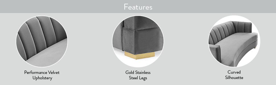 Amazon.com: Modway Encompass Channel Tufted Performance Velvet Curved ... pertaining to Understanding the Appeal of Curved Sofa Design in Modern Living Spaces