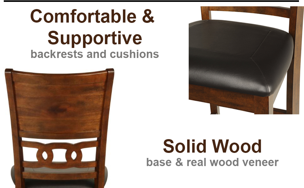 Amazon.com: New Classic Furniture Gia 5-Piece Round Set With 1 Dining ... regarding Gia 5-Piece 47 Wood Round Dining Set, Ebony