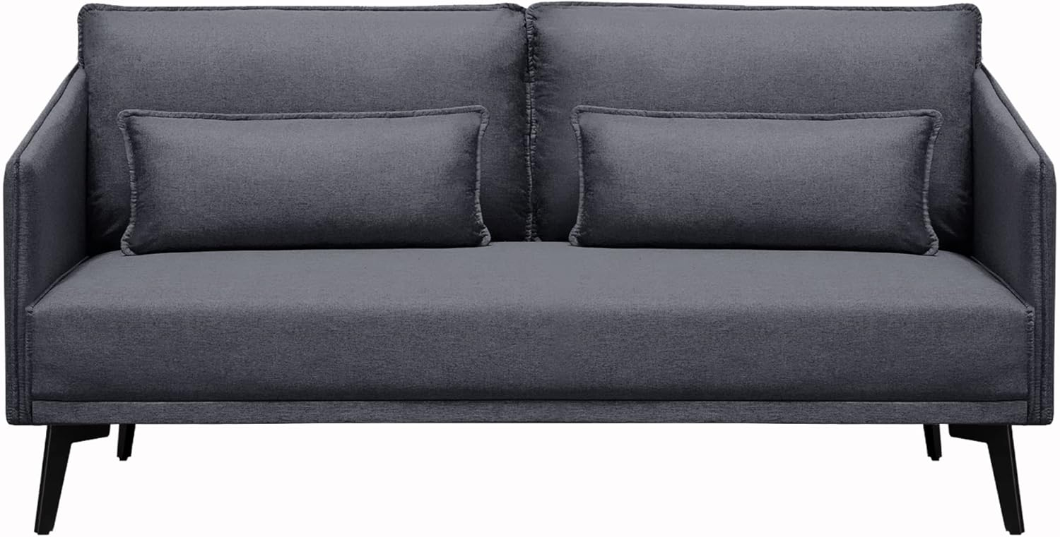 Amazon.com: Sunrise Coast Loveseat Living Room Upholstered Modern Linen ... with regard to Coast Upholstered Fabric Sofa, Gray