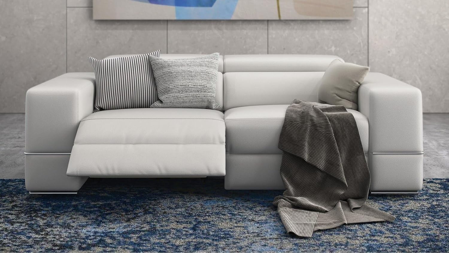 Amazon.com: Zuri Furniture Modern Leather Luxor Reclining 2-Seater ... with regard to Understanding the Comfort Revolution in Modern Living Spaces