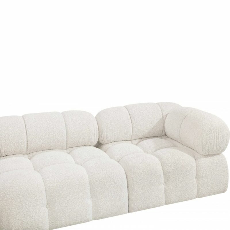 Ames Boucle Fabric Sofa In Cream - Hyme Furniture inside Understanding the Versatility of Modular Seating Systems