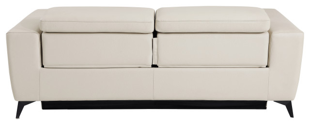 Arezzo Genuine Italian Leather Modern Sofa - Midcentury - Sofas - By ... in Arezzo Genuine Italian Leather Modern Sofa, White