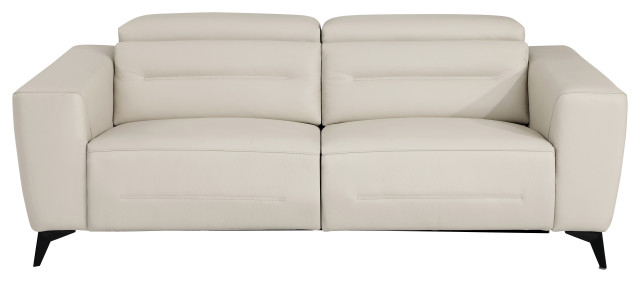Arezzo Genuine Italian Leather Modern Sofa - Midcentury - Sofas - By ... throughout Arezzo Genuine Italian Leather Modern Sofa, White