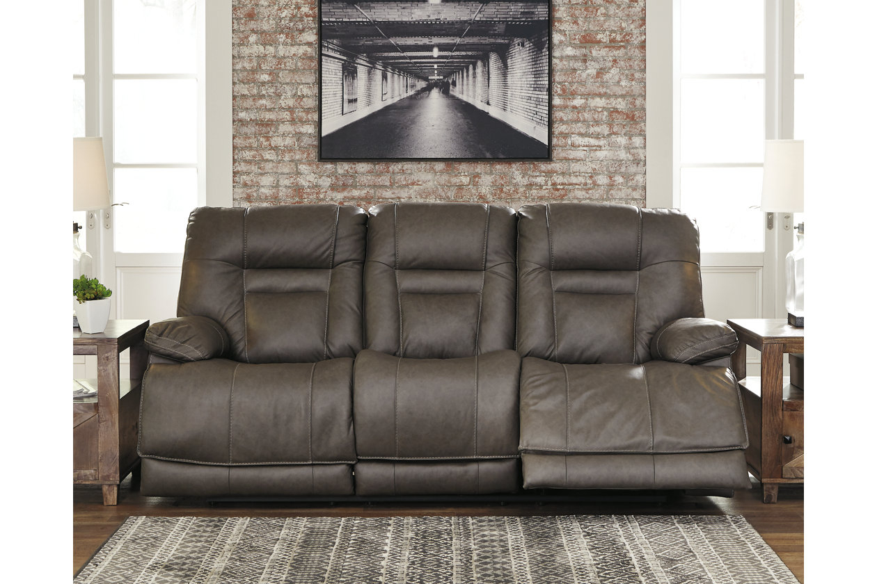 Ashley Furniture Power Leather Reclining Sofa | Cabinets Matttroy in How the Umber shade enhances living spaces with Signature Design by Ashley Wurstrow furniture