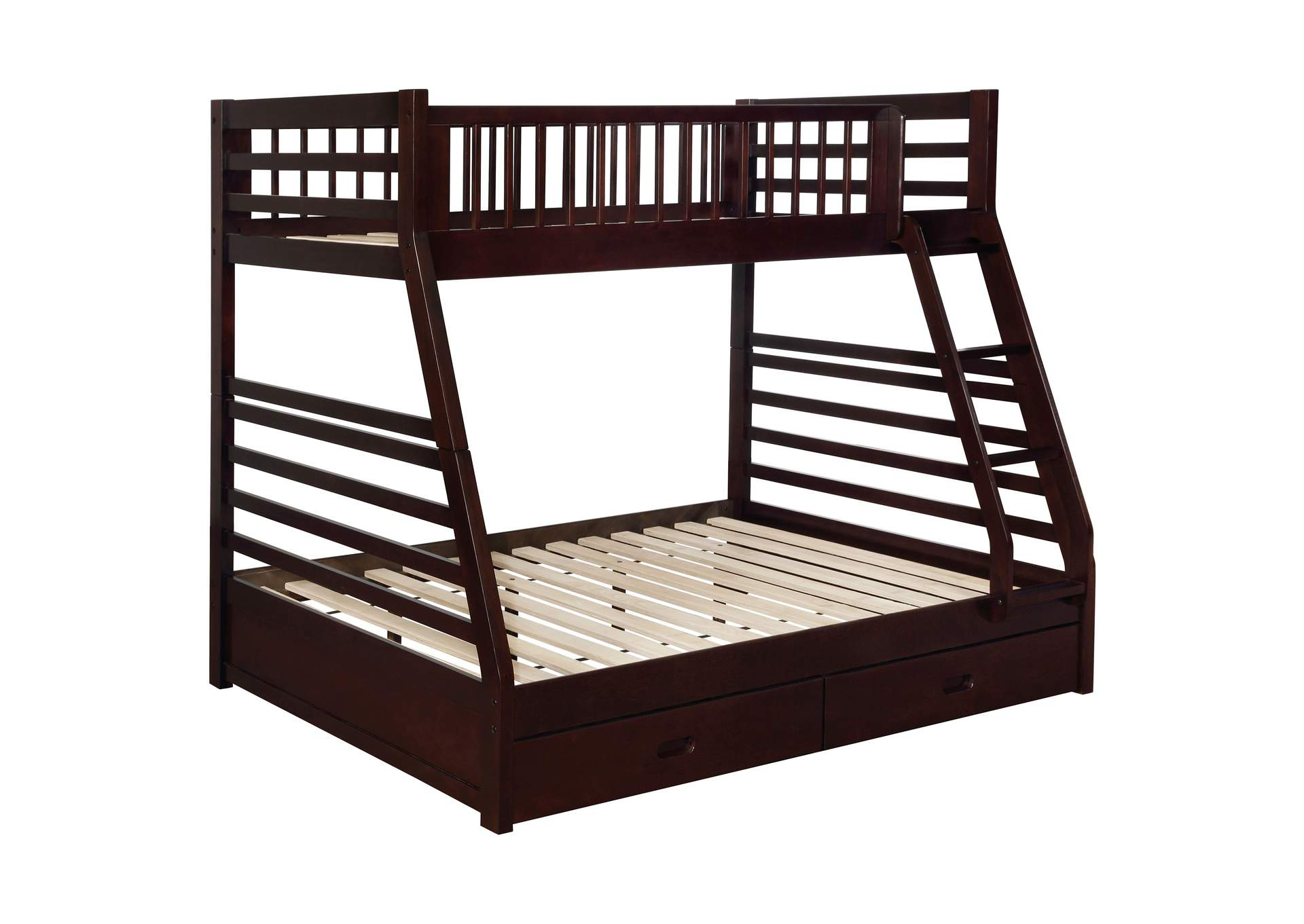 Ashton 2-Drawer Wood Twin Over Full Bunk Bed Cappuccino for Exploring the Durability and Quality of Ashton Complete Twin Over Full Bunk Bed