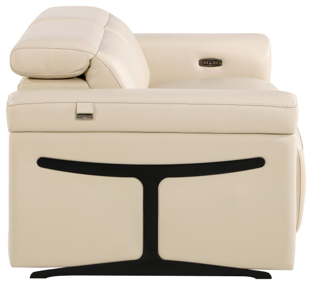 Augusto Top Grain Power Reclining Italian Leather Loveseat ... with Modern living room solutions with power reclining functionality