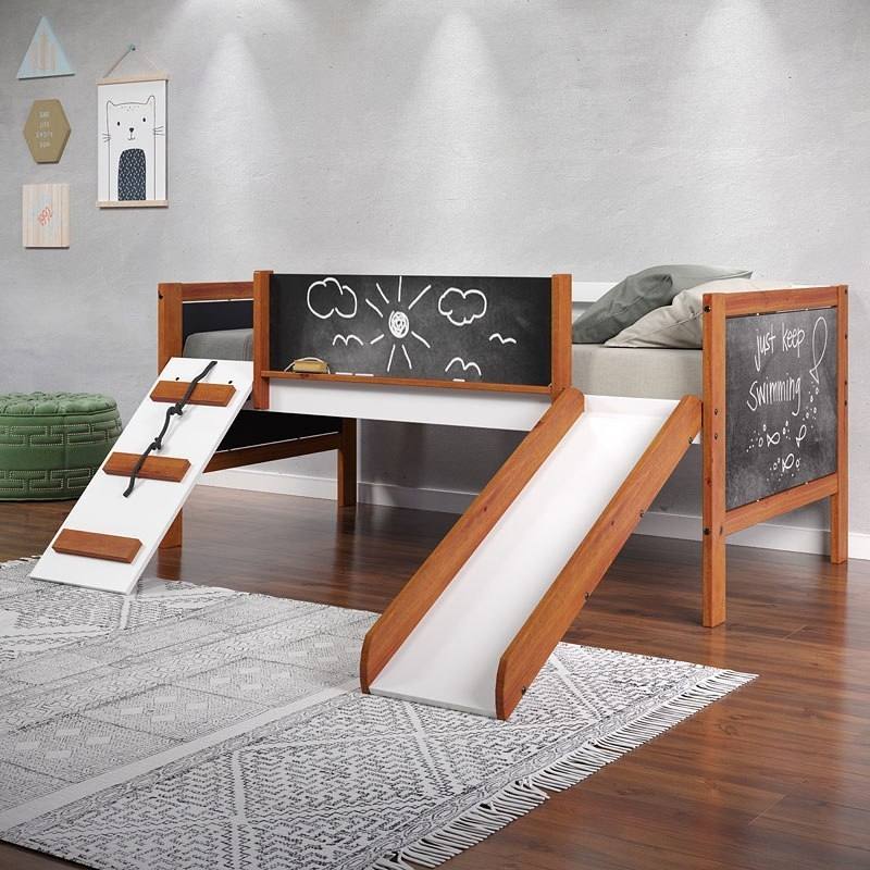 Aurea Twin Loft Bed W/ Slide By Acme Furniture | Furniturepick intended for Acme Cargo Twin Loft Bed With Slide, Red