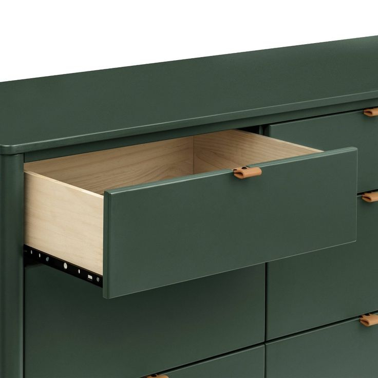 Babyletto Bondi 6 Drawer Assembled Dresser - Forest Green | 6 Drawer ... regarding Exploring Color Psychology in Bedroom Storage Solutions
