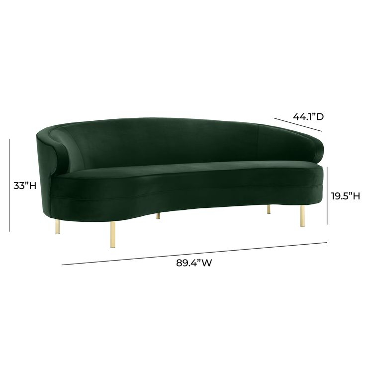 Baila Navy Velvet Sofa In 2025 | Green Velvet Sofa, Gold Sofa, Curved Sofa inside Understanding the Appeal of Baila Navy Velvet Sofa in Modern Interiors
