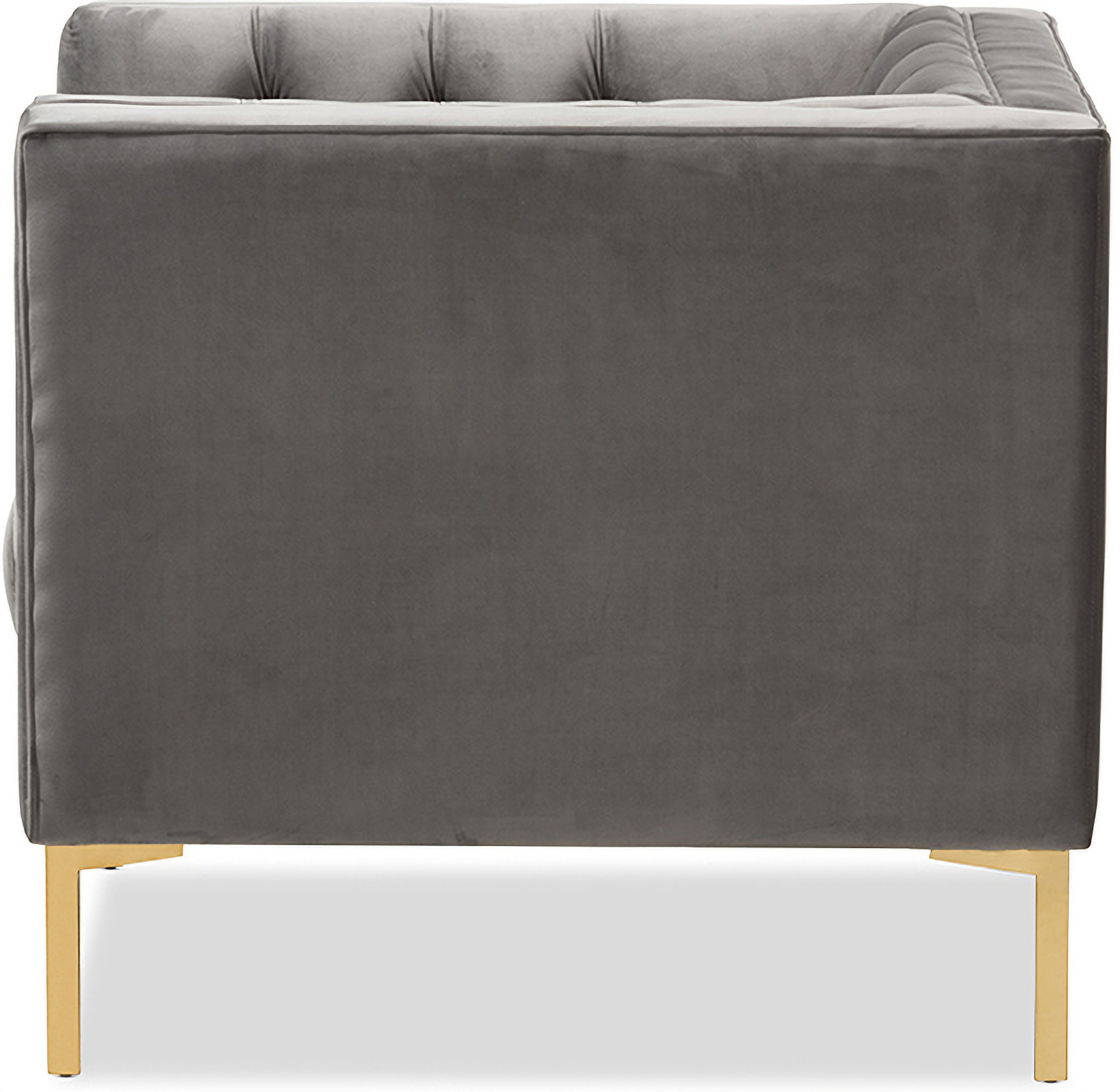 Baxton Studio Zanetta Luxe And Glamour Grey Velvet Upholstered Gold ... inside Baxton Studio Zanetta Tufted Velvet And Wood Sofa In Gray And Gold