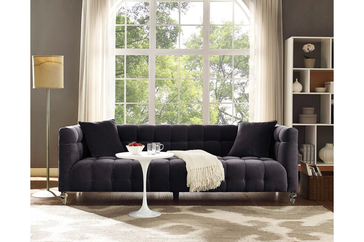 Bea Grey Velvet Sofa At Gardner-White regarding Bea Grey Velvet Sofa