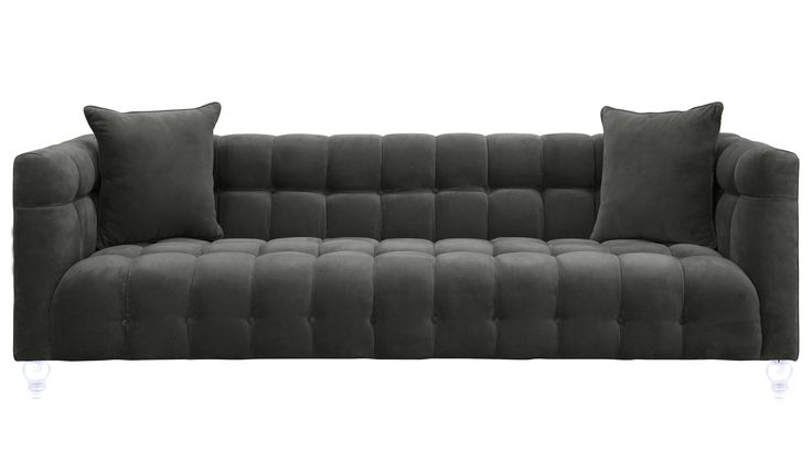 Bea Grey Velvet Sofa | Диван Для Гостиной, Диван Со Стеганой Обивкой ... intended for Choosing the Right Bea Grey Velvet Sofa for Your Home Decor