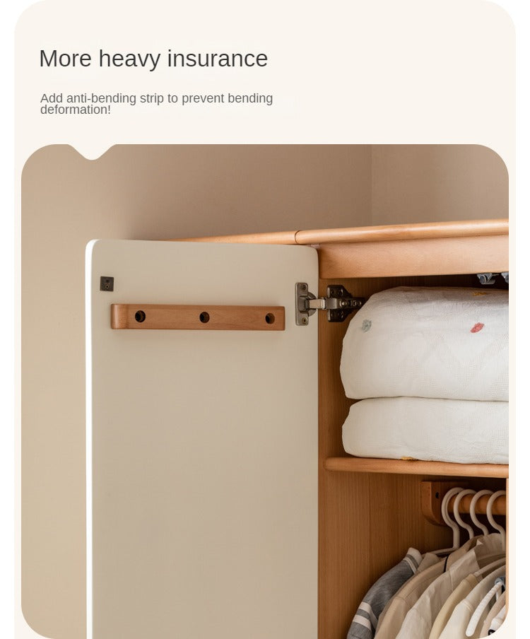 Beech Solid Wood Kids Wardrobe regarding How to choose the right wardrobe size for small bedroom spaces