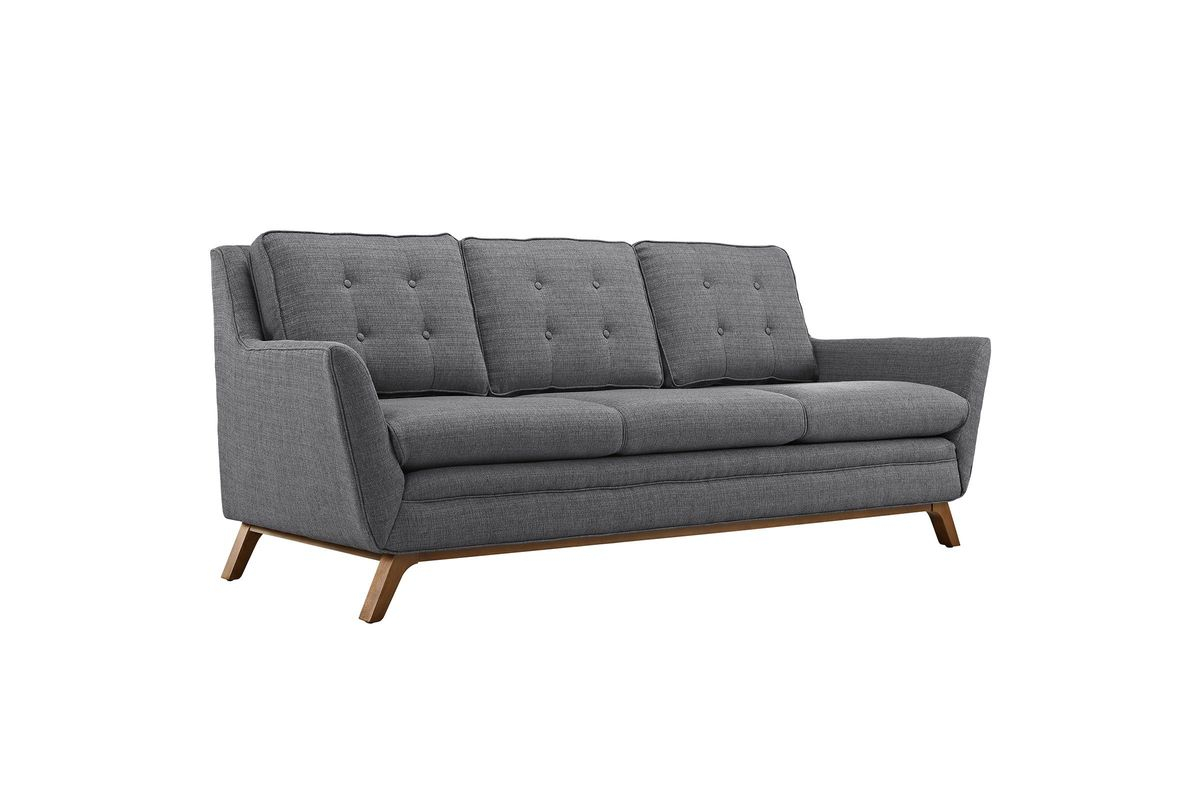 Beguile Upholstered Fabric Sofa In Gray By Modway At Gardner-White within Beguile Upholstered Fabric Sofa, Gray