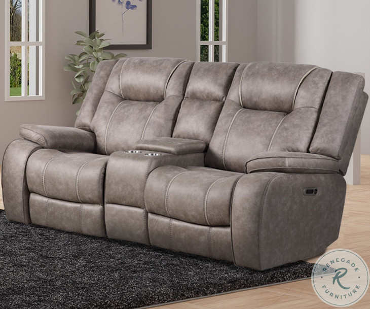 Blake Desert Taupe Reclining Console Loveseat From Parker Living ... intended for Parker Living Blake Manual Sofa Desert Taupe