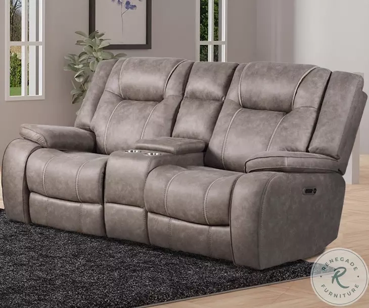 Blake Desert Taupe Reclining Console Loveseat From Parker Living ... within Parker Living Blake Manual Sofa Desert Taupe