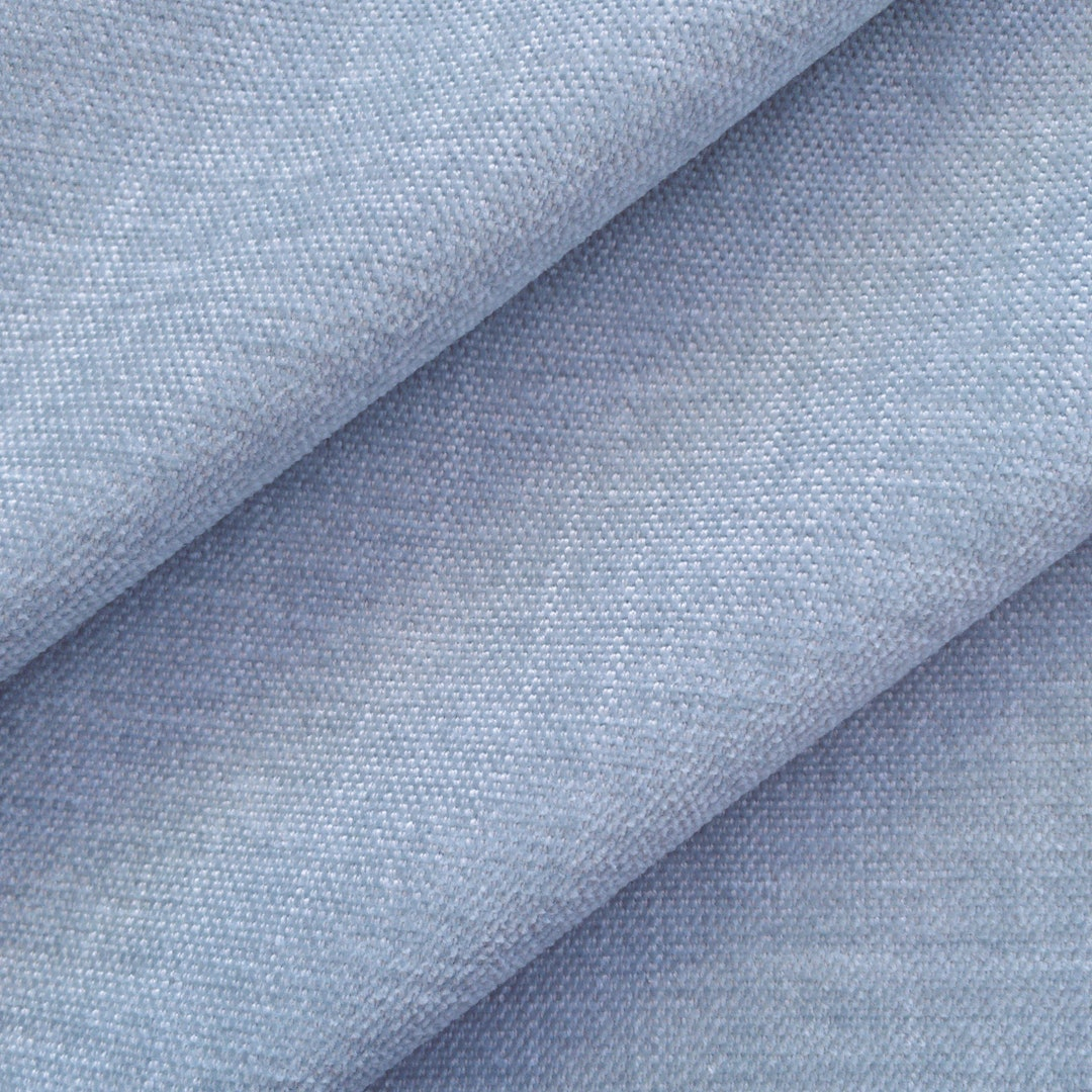 Blue Chenille Sample Fabric Blue Upholstery For Chairs Textured Fabric ... inside Everett Upholstered Sofa, Light Blue, Chenille Fabric