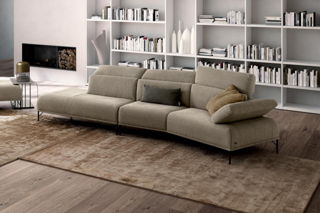 Bolton Sofa With Peninsula By Nicoline Italia • Room Service 360° within Bolton Sofa Cappucino
