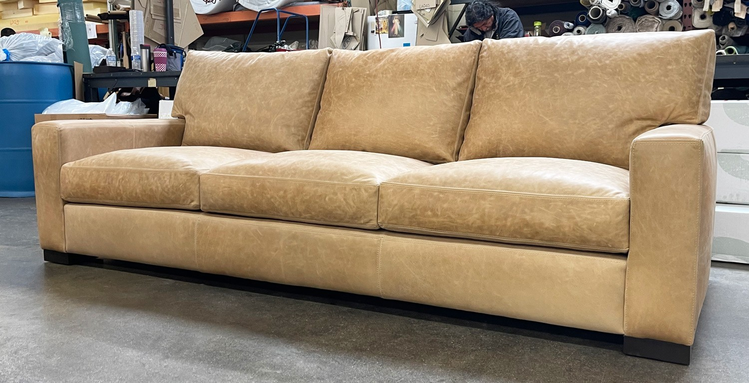 Camel Leather Sofa | Cabinets Matttroy intended for 83" Genuine Leather Sofa, Camel