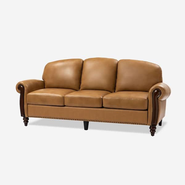 Camel - Sofas & Couches - The Home Depot for 83" Genuine Leather Sofa, Camel