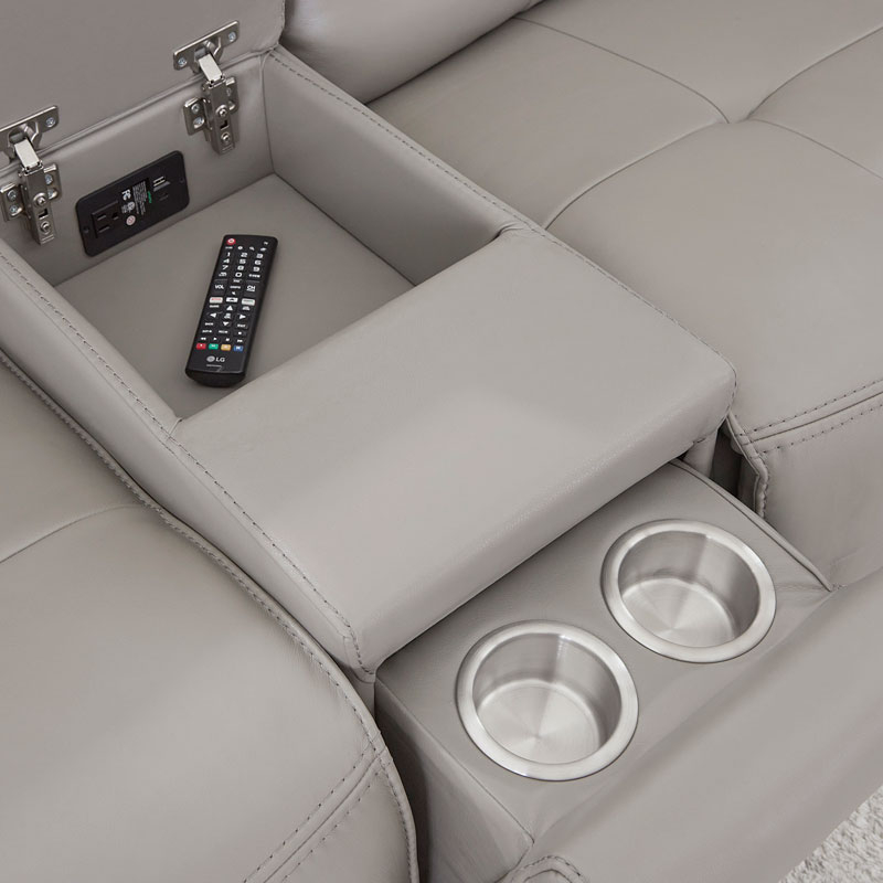 Canterbury Pewter 6-Piece Power Reclining Zero Gravity Sectional Parker ... within Parker Living Canterbury Acorn Power Reclining Zero Gravity Sofa, Pewter