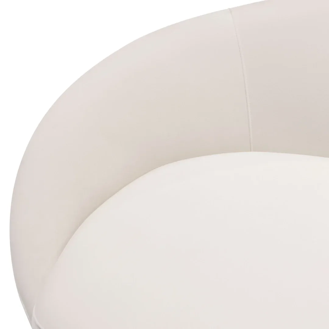 Celine Curved Sofa With Contoured Back In Light Cream Velvet And Gold ... pertaining to Celine Curved Sofa With Contoured Back In Light Cream Velvet & Gold Metal Legs
