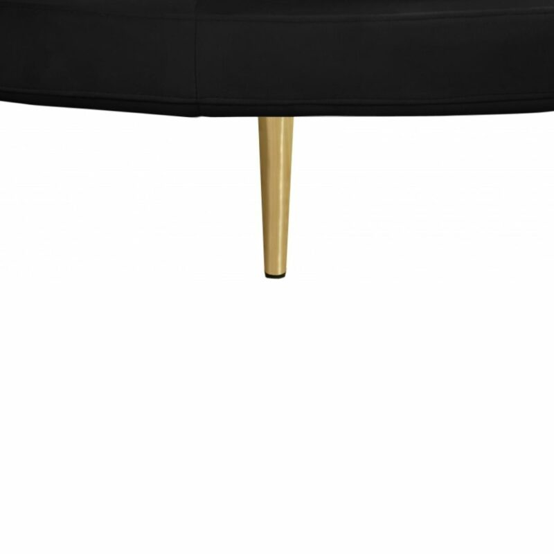 Circlet Velvet Roundabout Sofa In Black - Hyme Furniture with regard to Circlet Velvet Upholstered Roundabout Sofa, Black