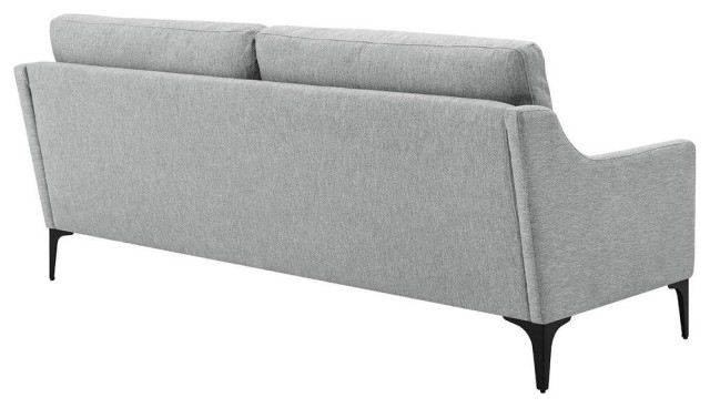 Corland Upholstered Fabric Sofa, Light Gray - Contemporary - Sofas - By ... inside Corland Upholstered Sofa, Light Gray