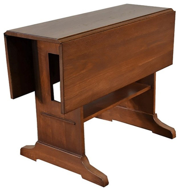 Crafters And Weavers Arts And Crafts Solid Wood Drop Leaf Dining Table ... regarding Crafters And Weavers Arts And Crafts Solid Wood Kitchen Table In Walnut